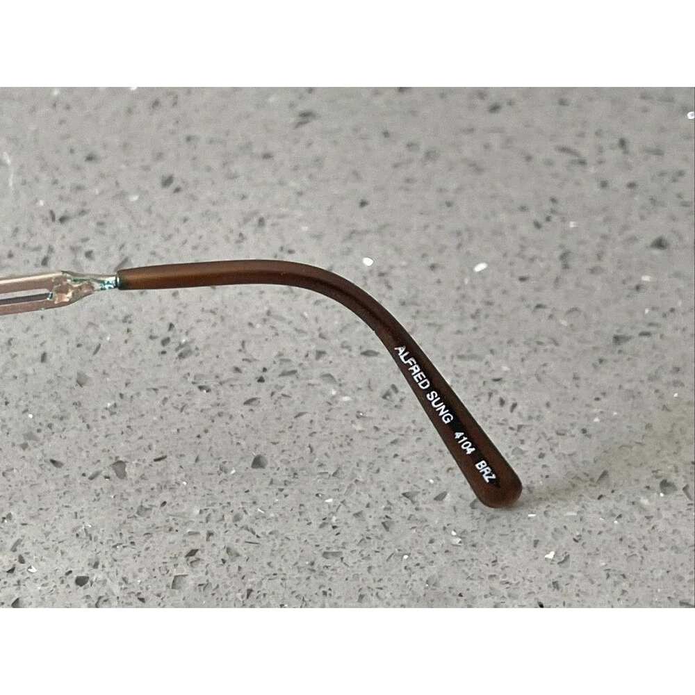 Alfred Sung Italy BRZ CEN 50-19-130 Metal Full Rim Eyeglasses Frames ONLY Bronze